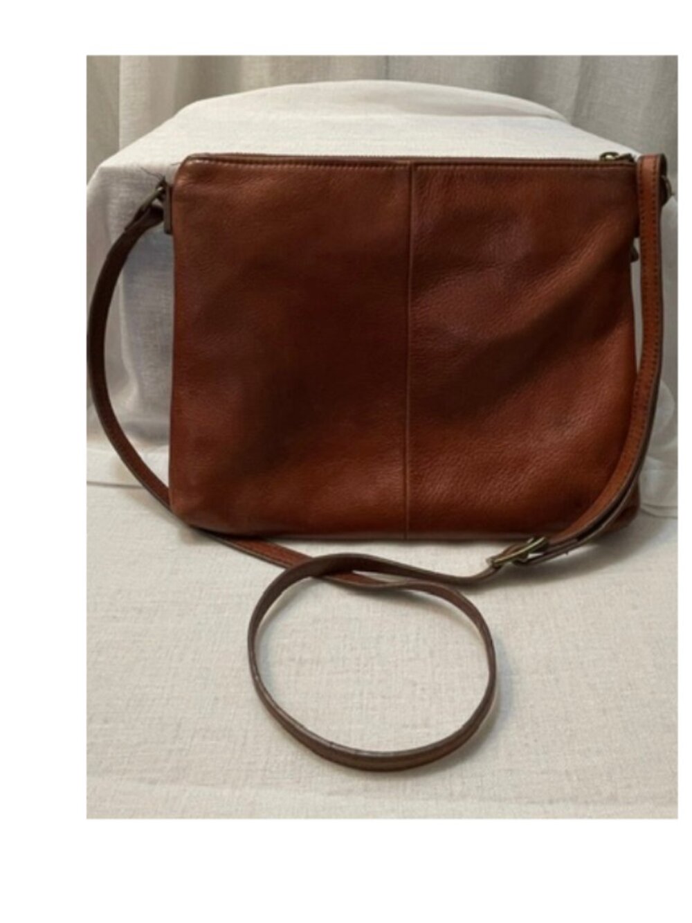 Margot New York brown leather crossbody bag
